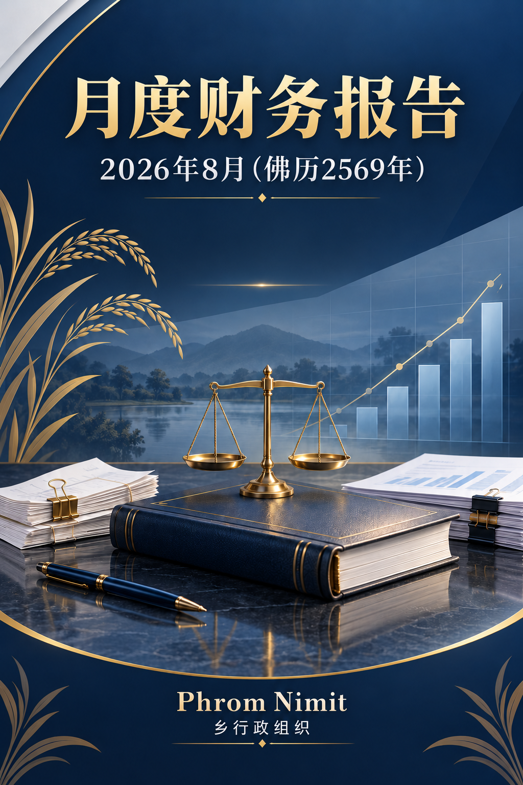 รายงานงบรายงาน รายรับ-รายงานจ่ายเงินสด และงบทดลอง ประจำเดือนสิงหาคม พ.ศ.2569